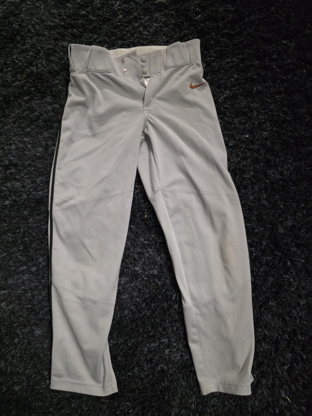 Nike Youth Baseball Pants - Gray/Black, Large